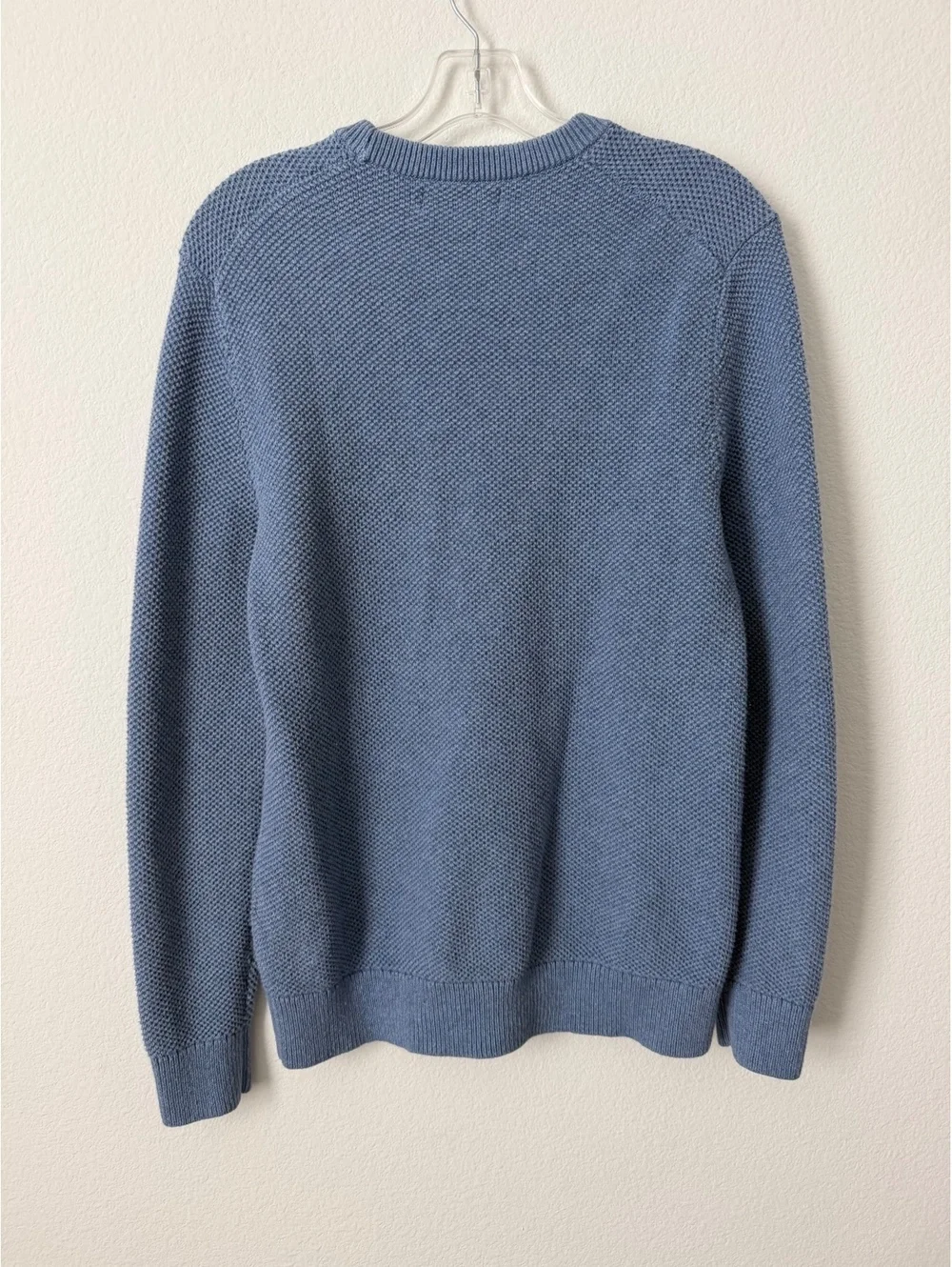 Banana Republic Long Sleeve Crew Neck Blue Textured Knit Pullover Sweater Size M